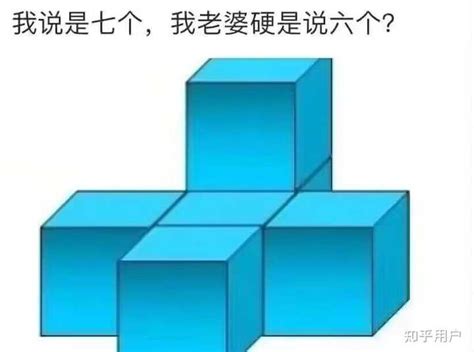 我說這是六塊|七个正方体，对象说6个正方体，这是个什么梗？